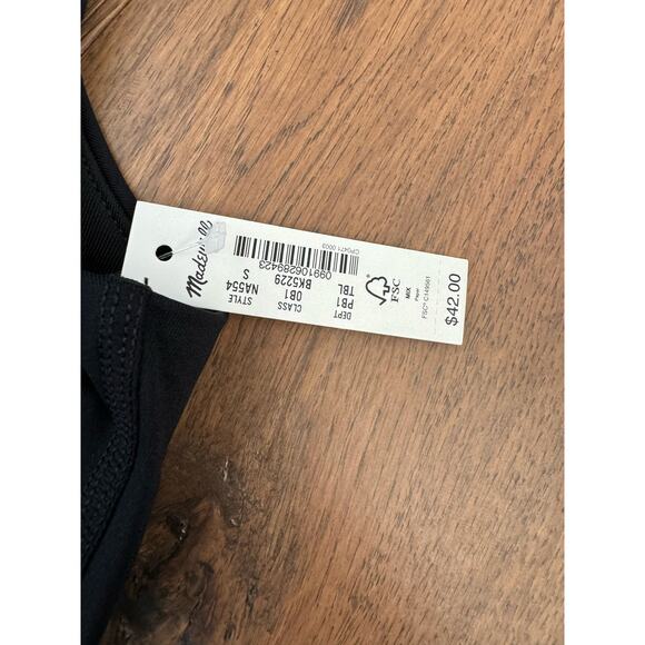 Madewell MWL Form Sleeveless Racerback Crop Top Black Women Sz S NWT - Picture 9 of 10